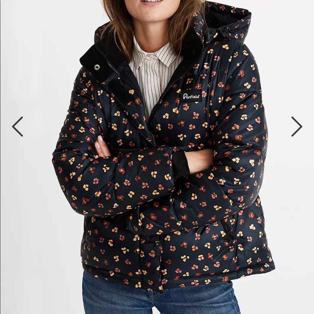 Madewell x Penfield Equinox floral puffer jacket